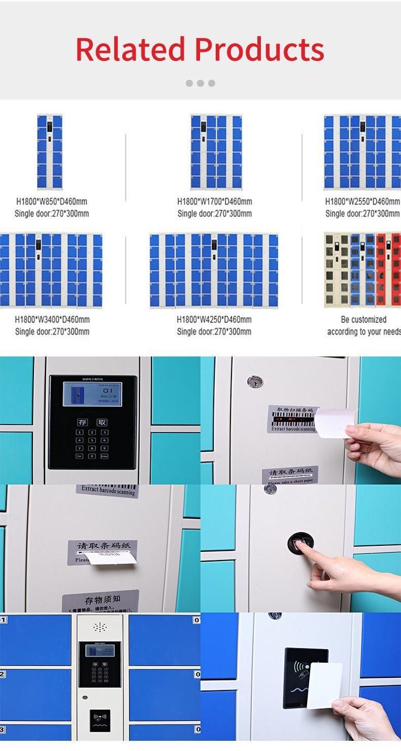 24 Doors Popular Surpermarket Steel Electronic Storage Cabinets