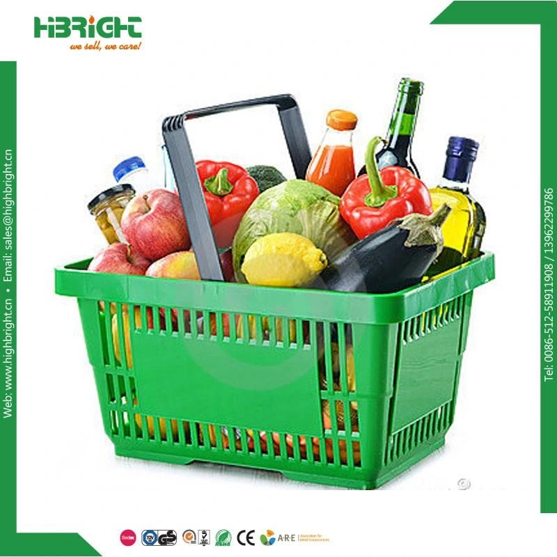 Single Handle Plastic Shopping Basket for Supermarket