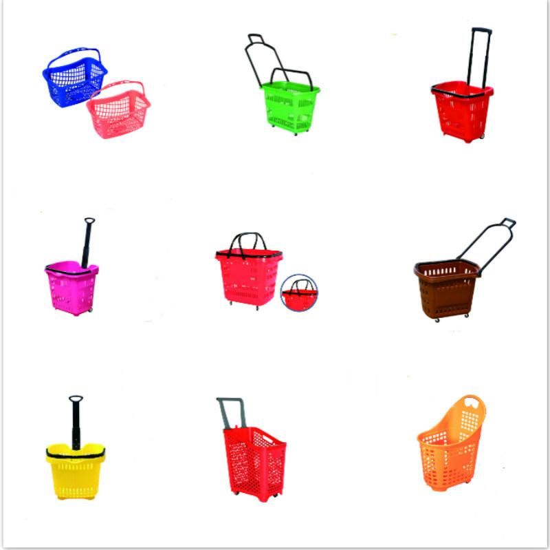 Wholesale New Style Portable Handle Plastic Market Basket for Shopping