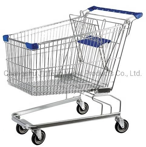 Supermarket Shopping Trolley Carts with Four Wheels Jf-T-009