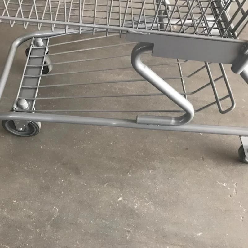 Supermarket with Colorful Shopping Carts