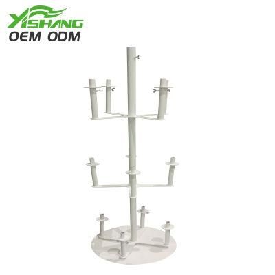 White Holder Hair Multiple Wig Display Stand