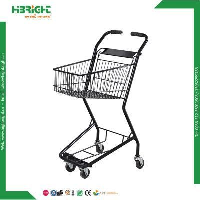 Double Basket Trolley Chrome Wire Basket Cart Trolley