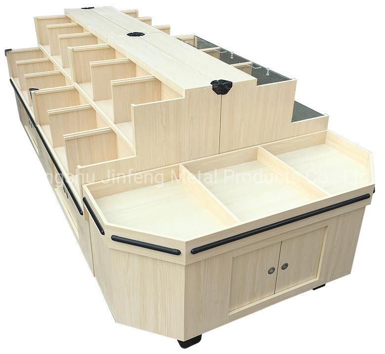 Supermarkets Euipment Wooden Display Rack