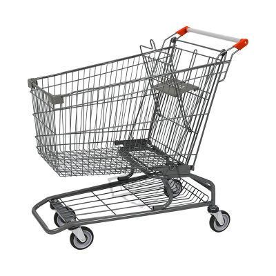 Useful Galvanized Supermarket Shopping Cart