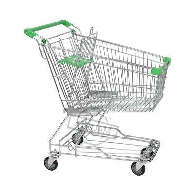 Asian Style Shopping Zinc Plated Trolley with Plastic Accessories