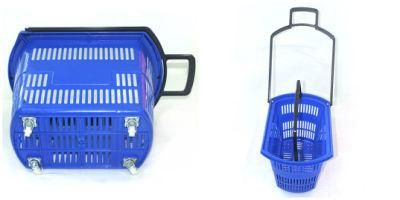 High Quality New Style Four Wheels Supermarket Trolley Basket