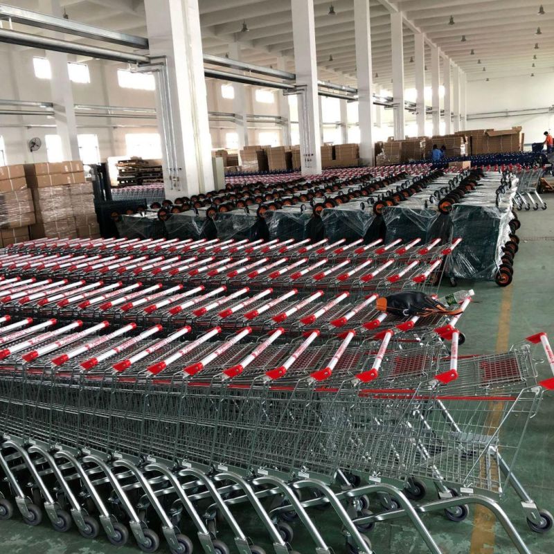 Zinc Plated Metallic Heavy Duty Warehouse Order Shopping Picking Trolley