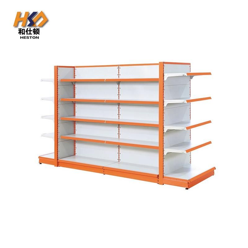 2021 Most Popular Store Double Supermarket Shelf Metal Gondola Display Supermarket Shelves