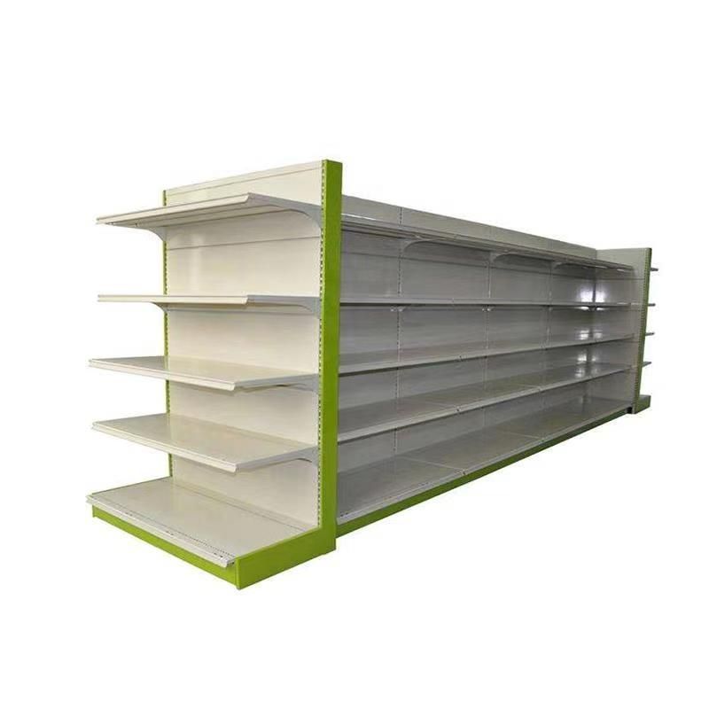 Flat Rear Wall Cable Car Supermarket Shelves