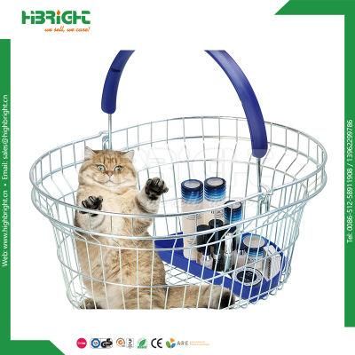 Single Handle Wire Oval Shopping Basket