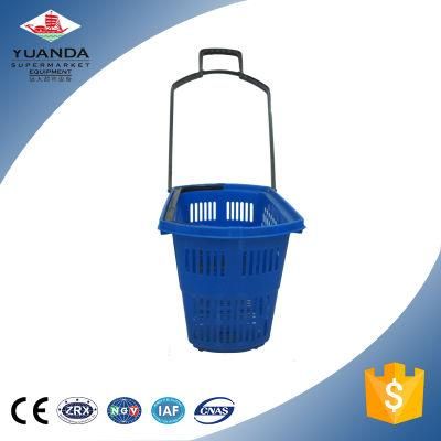 Good Quality Small Four Wheels Trolley Basket Supermarket Shopping Trolley