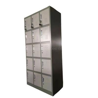 15 Compartments Metal Indoor Storage Box Locker for Employees