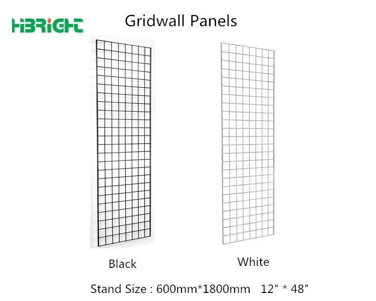 Shopping Mall Gridwall Metal Display Stand Retail Racking Units Supermarket Shelves Display Shelf