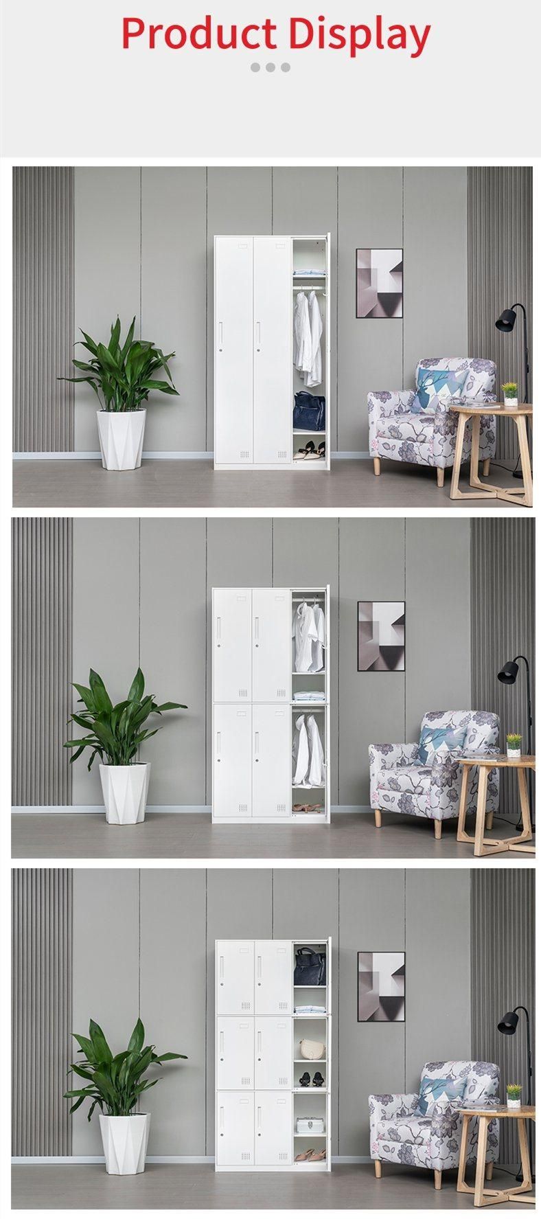 Metal Furniture Wardrobe Storage Cabinet with 9 Door Steel Locker