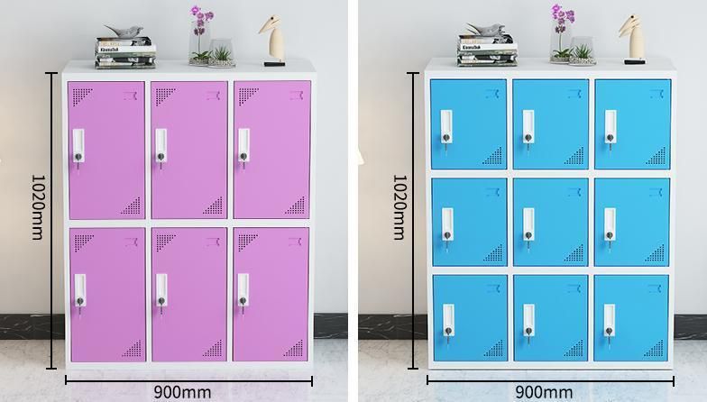 Custom Color Low MOQ Steel Lockers School Supermarket Staff Employee Cabinet Storage Lockers Metal Personal Locker