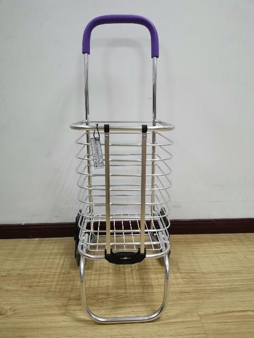 6 Wheels Aluminum Alloy Stair Climbing Cart Folding Shopping Trolleys