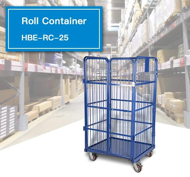 4-Side Rolling Cage Laundry Container