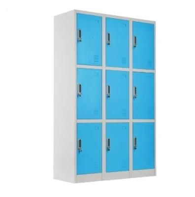 Colorful School Gym 9 Doors Steel Lockers