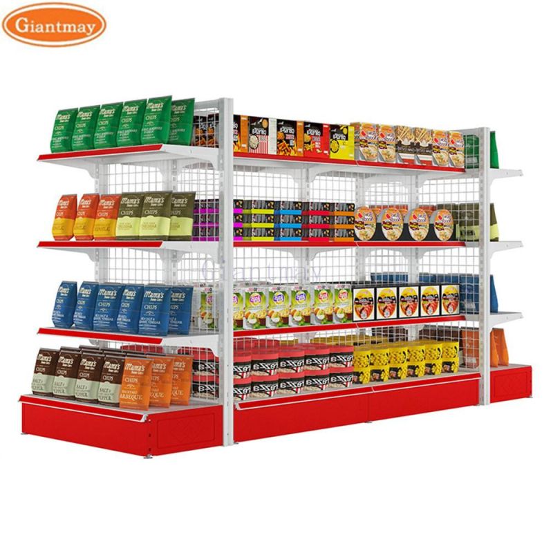 Giantmay Customized Supermarket Snack Shelves Retail Storage Rack Gondola