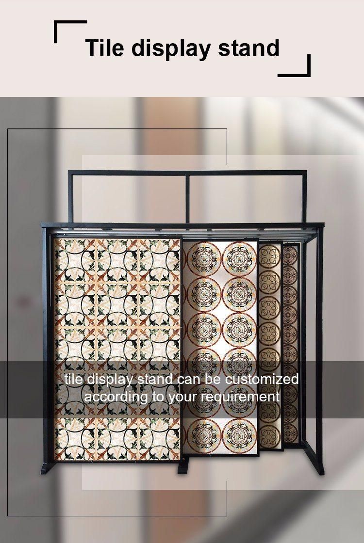 Customized Metal Mounted Ceramic Tile Display Rack Exhibitor