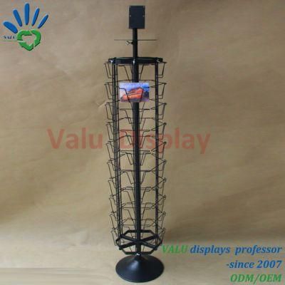 Free Standing Metal Rotating Greeting Postcard Gift Card Display Rack