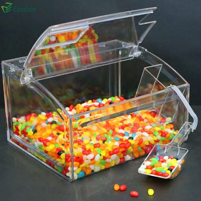 Plastic Bulk Food Dry Fruit Nuts Candy Bins Scoop Bin