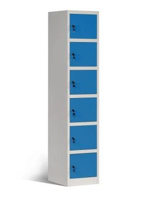 1 Wide 6 Door Steel Locker Box Locker