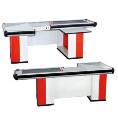 Best Selling Supermarket Stainless Steel Electric Retail Design Cashier Counter