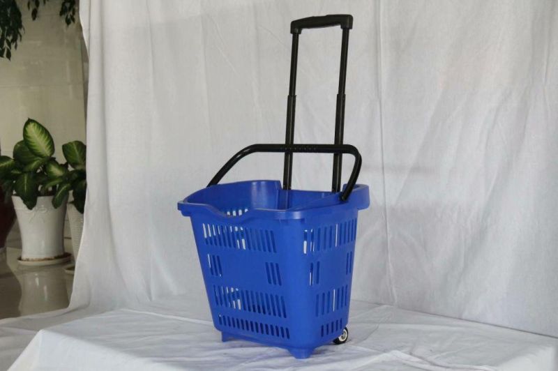 Good Quality Supermarket Telescopic Handle Shopping Basket