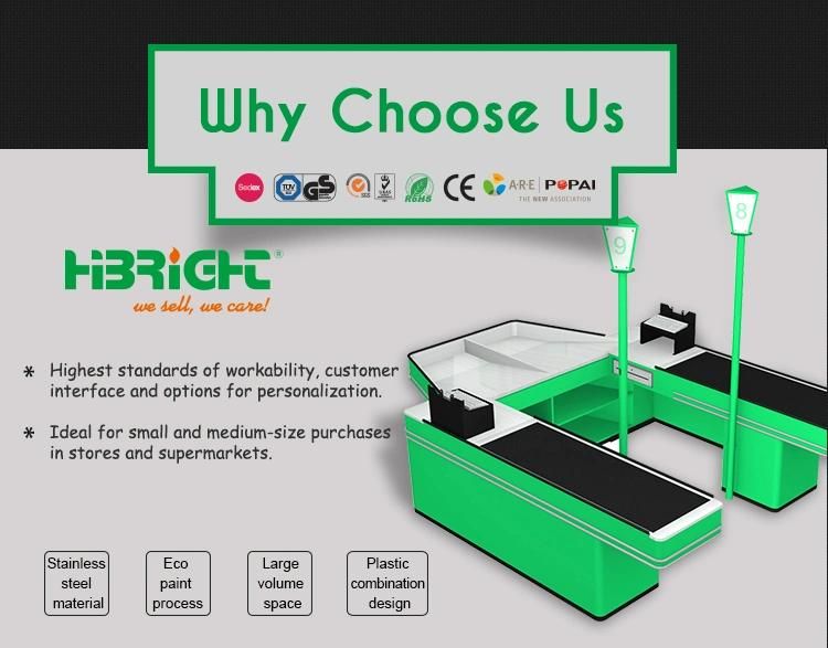 Supermarket Grocery Checkout Counter with Conveyor Belt