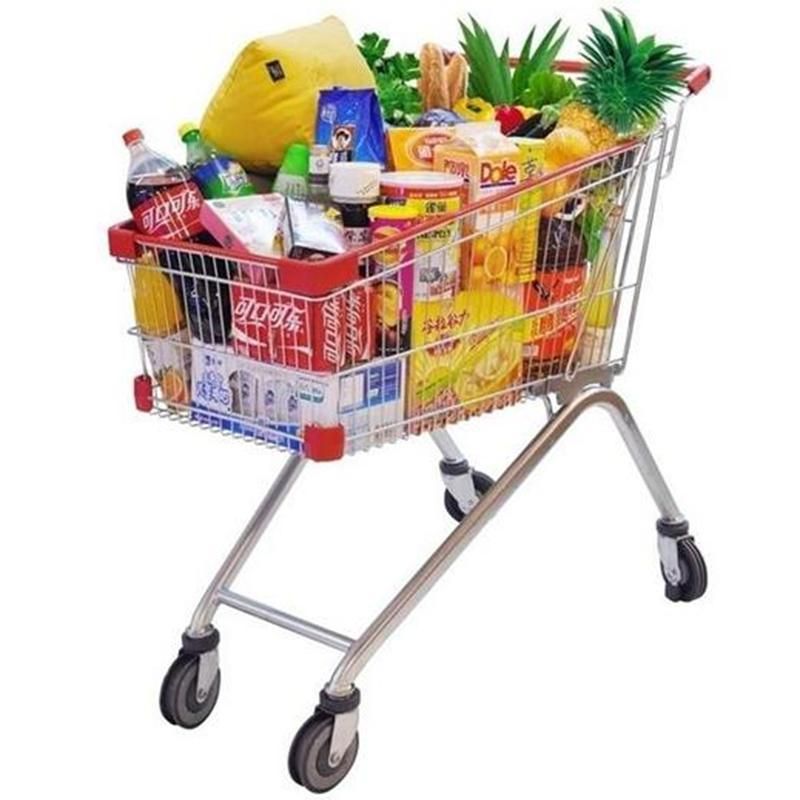 Hsd 2022 New Design Shopping Trolley Dimensions for Supermarket Equipment