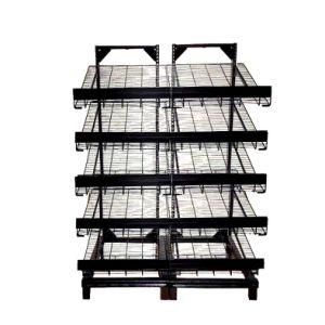 5-Tiers Bakery Snack Metal Shelf/ Supermarket Fruit Vegetable Display Rack