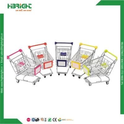 Chrome Plated Mini Kids Metal Mini Grocery Shopping Cart/Wire Shopping Trolley