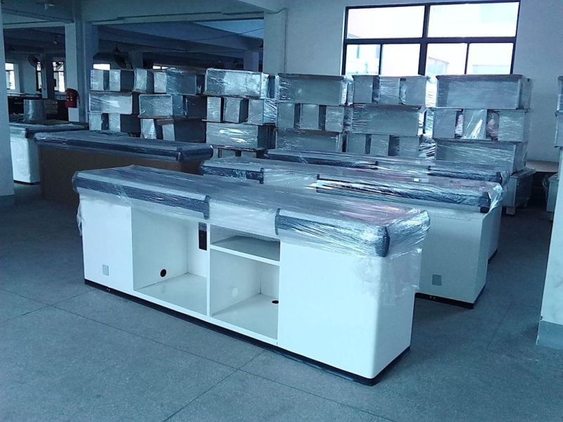 Factory Direct Price Stainless Electric Cashier Counter Retail Cashier Counter