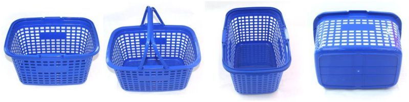 Japanese Side Hole Portable Plastic Hand Basket for Supermarket Shopping