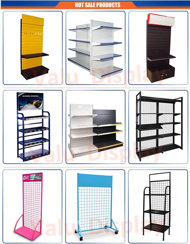 Gridwall Rack Metal Wire Floor Display Freestanding Grid Panel Merchandiser