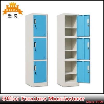 Fas-011 Kd Structure Kids Metal 3 Door Locker Steel Almirah Single Door Locker