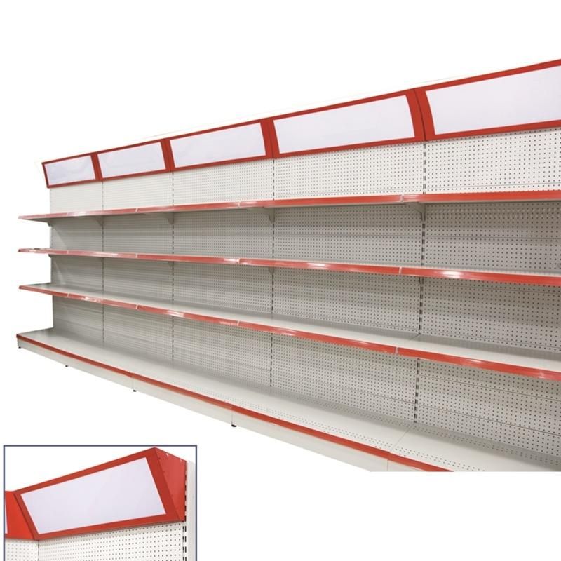 Single-Sided Supermarket Metallic Cosmetic Store Display Shelf