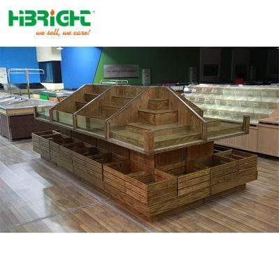 Super Markets Fruit Veg Display Stand Wood Fruit Vegetable Rack