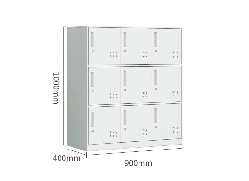 Steel Knock Down 9 Door Sports Lockers with Lock