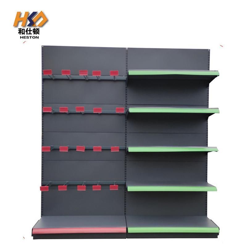 Retail Store Double Sided Cheap Metal Pegboard Rack Merchandise Display Supermarket Gondola Shelf