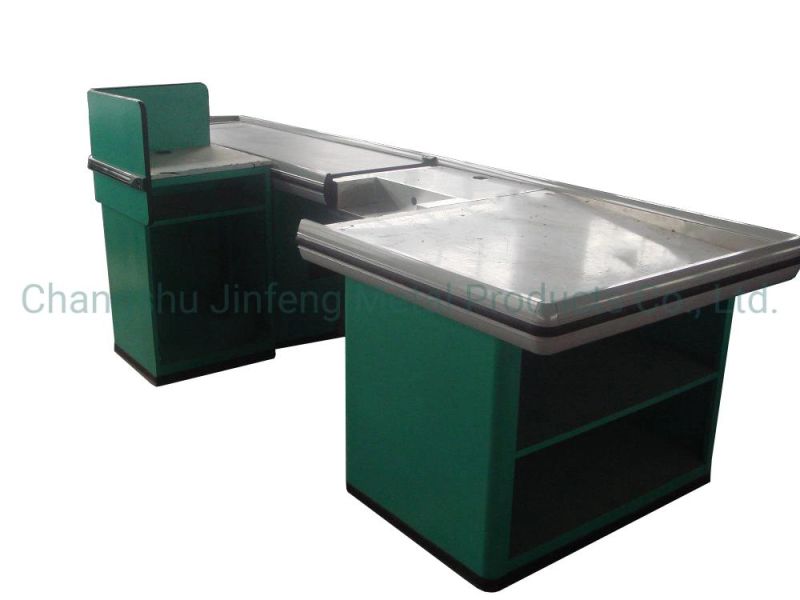 Supermarket Equipment Cashier Desk with Conveyor Belt