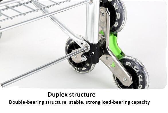 Factory New Arrival Aluminum Alloy Foldable Shopping Vegetable Trolley Cart