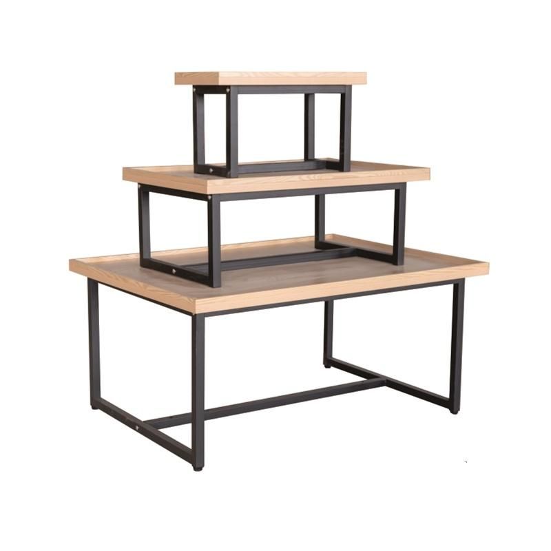 Three Styles Supermarket Wooded Display Stand Shelves for Shops