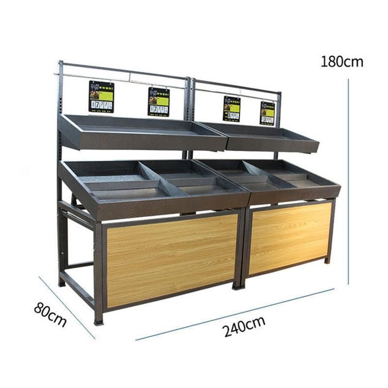 High Grade Display Rack Supermarket Fruit and Vegetable Shelf