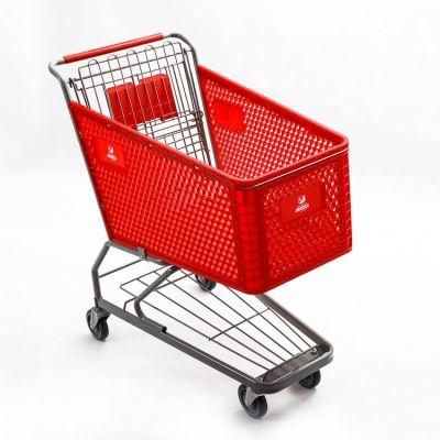 China Supplier Supermarket Cart High Grade Palstic Shopping Trolley