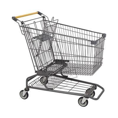 Hot Sale Metal American Style 60L-240L Big Retail Store Cart Trolley