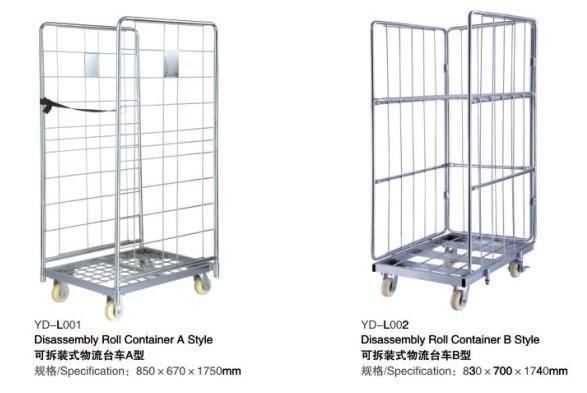 Folding Roll Container Cage Storage Trolley (YD-L)