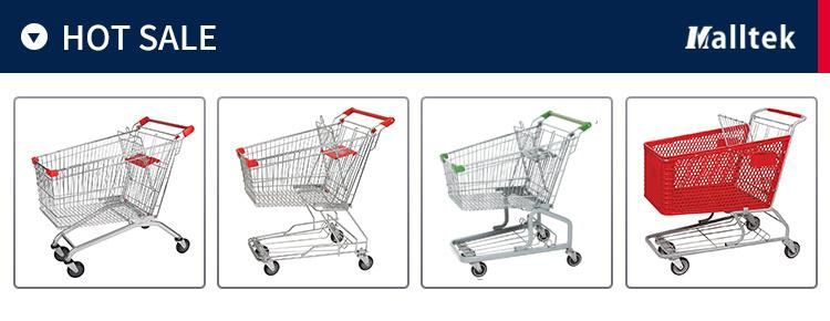 German Grocery Shopping Trolley with PU Wheels for Supermarket Chains